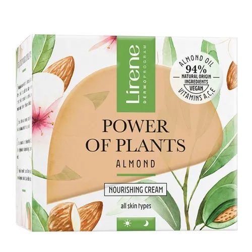 Crema Hranitoare Zi/Noapte, Power of Plants Almond, 50ml, Lirene