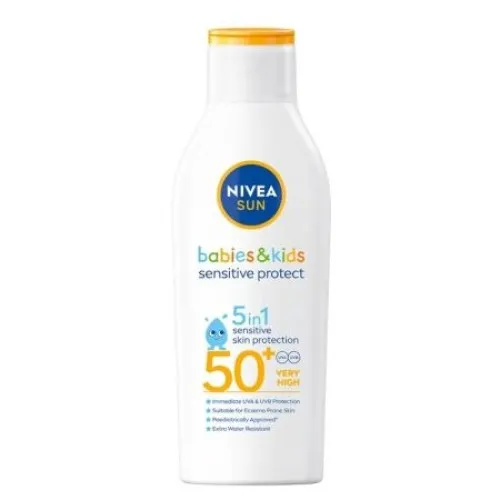 Lotiune de protectie solara pentru copii SPF 50+ Sensitive Protect, 200 ml, Nivea Sun