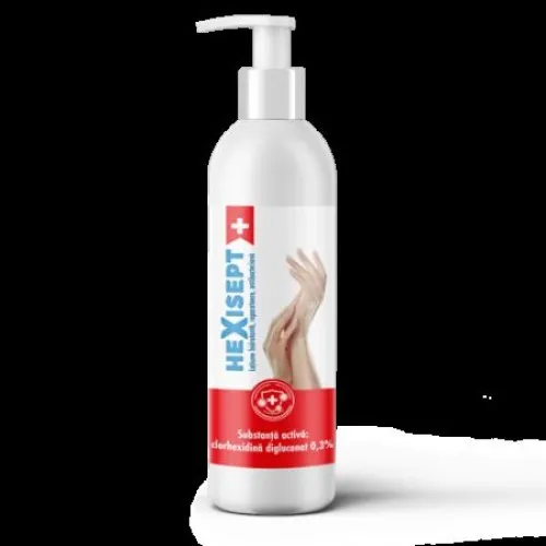Lotiune hidratanta, reparatoare, antibacteriana Hexisept+, 250 ml, Fiterman