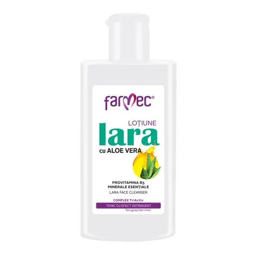 Lotiune pentru fata cu aloe vera Lara Super, 150 ml, Farmec
