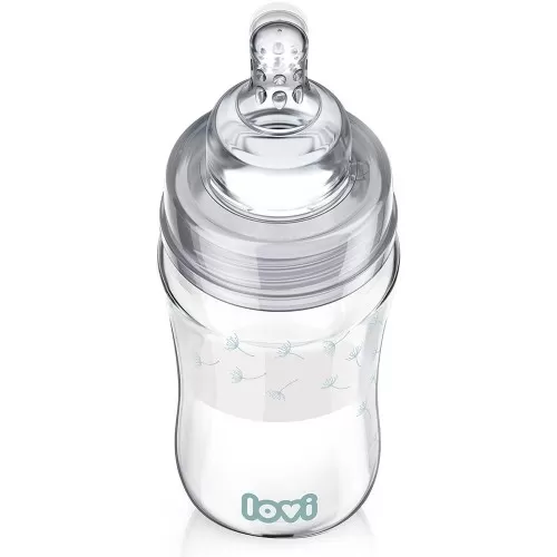 Biberon Sticla Diamond Glass Botanic 74/205, 250ml, Lovi