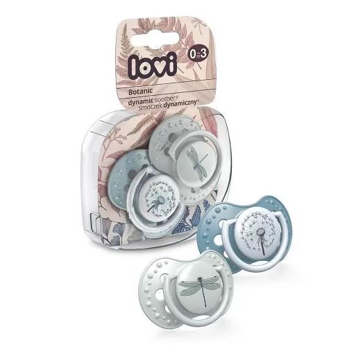 Suzeta Dynamic Botanic Silicon Baiat 0-3 luni 22/869, 2 buc, Lovi
