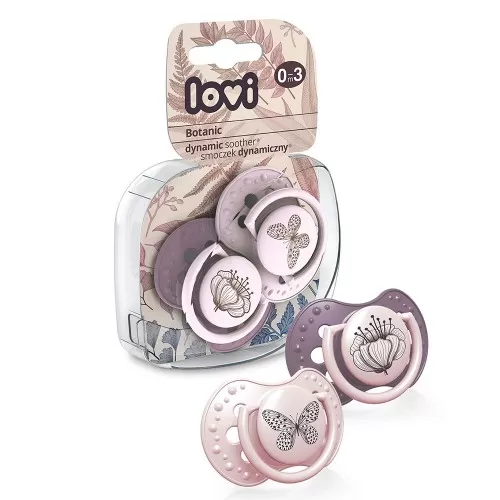 Suzeta Dynamic Botanic Silicon Fata 0-3 luni 22/869, 2 buc, Lovi