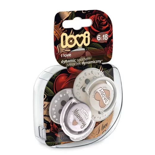 Suzeta Dynamic Love Silicon Fata 6-18 luni 22/868, 2 buc, Lovi
