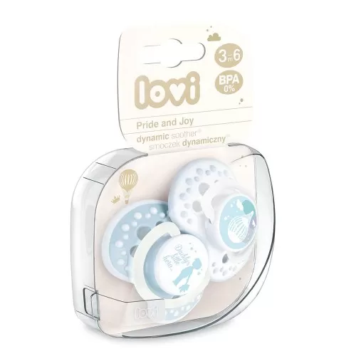 Suzeta Dynamic Pride&Joy Silicon Baiat 3-6 luni 22/845, 2 buc, Lovi