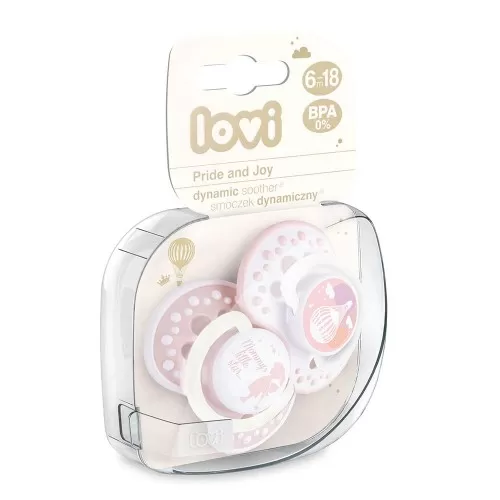 Lovi Suzeta Dynamic Pride&Joy Silicon Fata 6-18 luni 22/846- buc. x 2