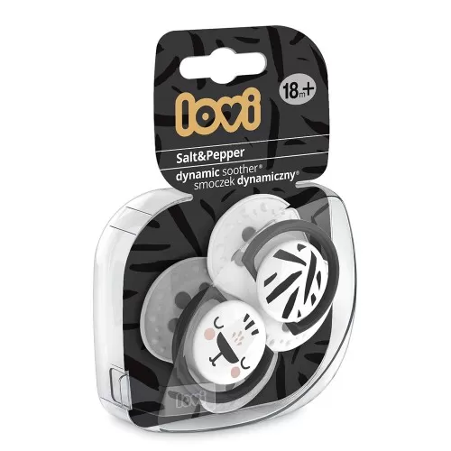 Suzeta din silicon Dynamic Salt&Ppepper pentru 18+ luni, 2 bucati, Lovi
