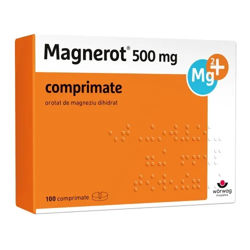 Magnerot, 500 mg, 100 comprimate, Worwag Pharma