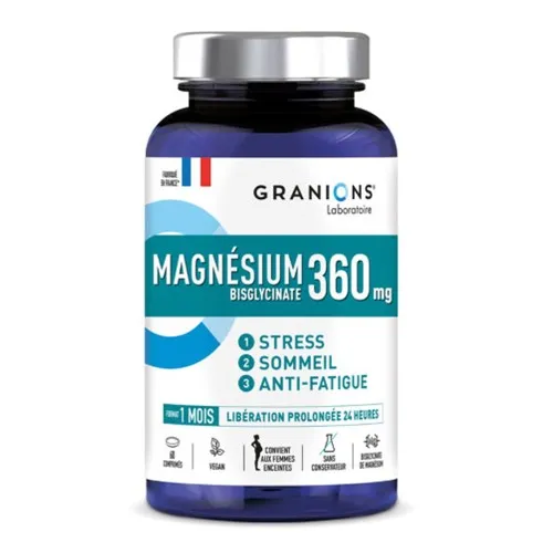 Magneziu bisglicinat + Vitamina B6, 60 comprimate, Granions