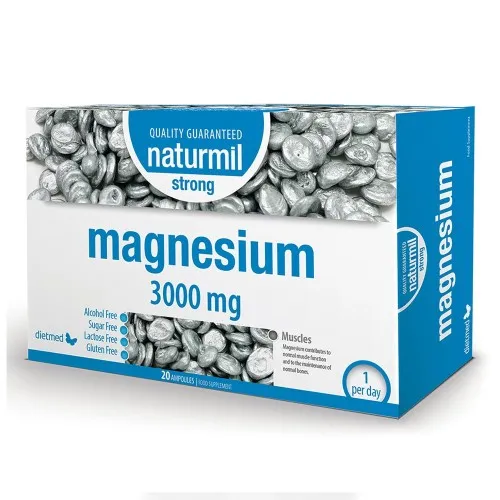 Magnesium Strong 3000mg 15ml, 20 fiole buvabile, Dietmed