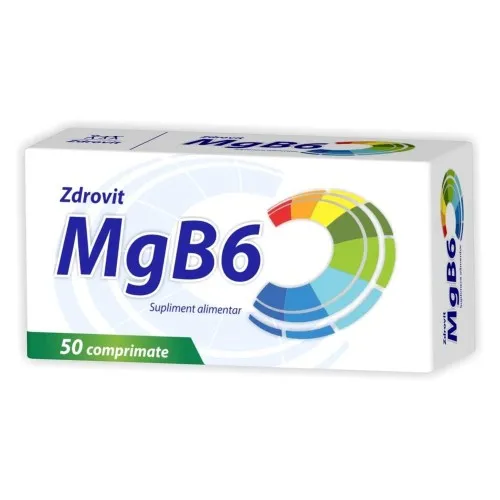 Magneziu + Vitamina B6, 50 comprimate, Zdrovit