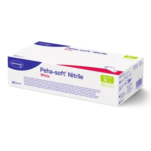 Manusi nepudrate din nitril Peha Soft albe marimea M, 100 bucati, Hartman