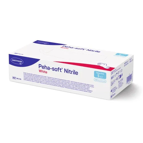 Manusi nepudrate din nitril Peha Soft albe marimea S, 100 bucati, Hartman