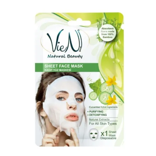 Masca faciala tip servetel cu castravete, 25g, Vien