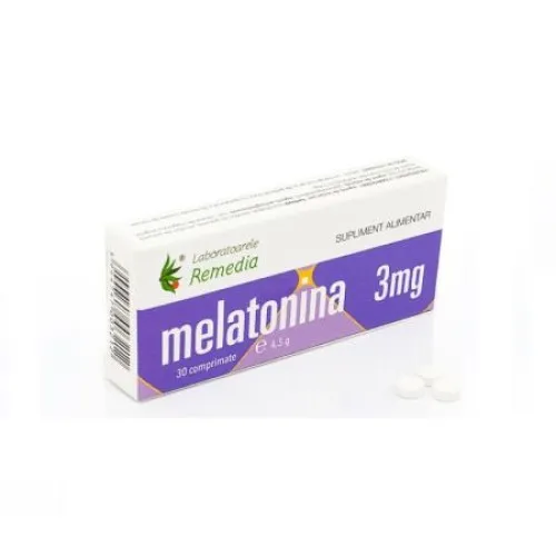 Melatonina 3 mg, 30 comprimate, Remedia