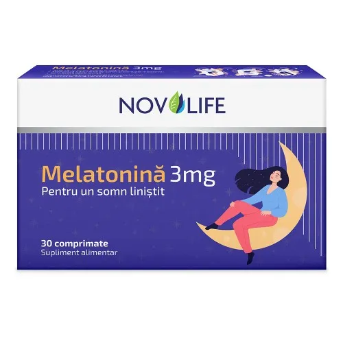 Melatonina 3mg, 30 comprimate, Novolife