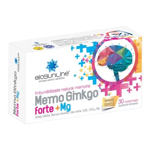 Memo Ginkgo Forte, 30 comprimate, Helcor