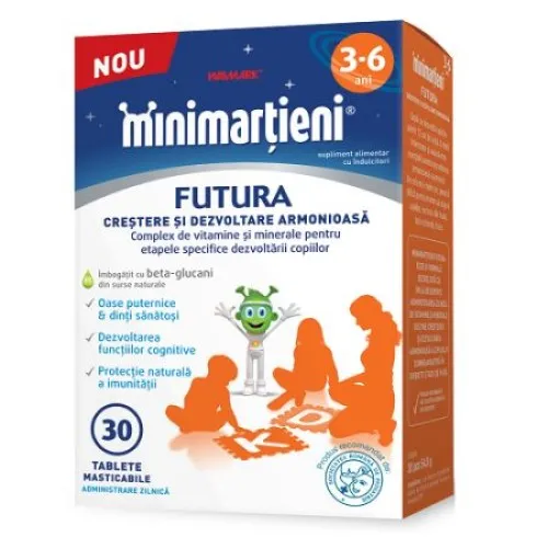 Minimartieni Futura crestere si dezvoltare 3-6 ani, 30 tablete, Walmark