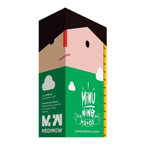 Minu Nino K2 + D3 Solutie orala x 10 ml - Medimow
