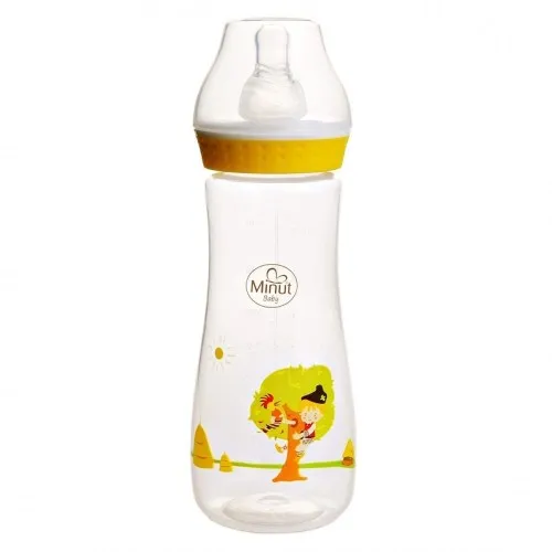 Minut Biberon cu Tetina " Pupaza din Tei" +3 luni x 250ml