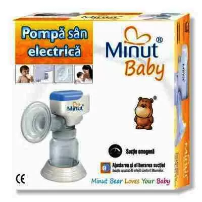 Pompa san electrica cu biberon & acumulator si cablu USB Baby, 1 bucata, Minut