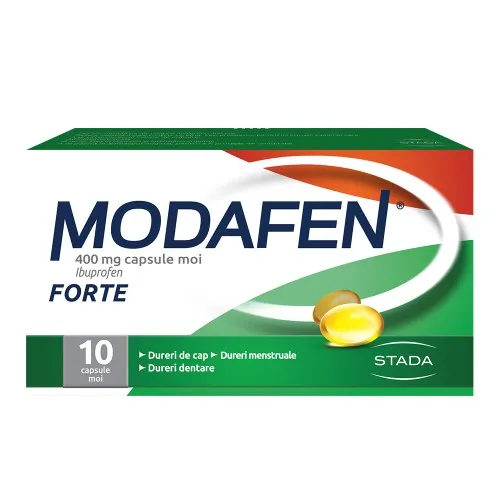 Modafen Forte, 400 mg, 10 capsule moi, Stada