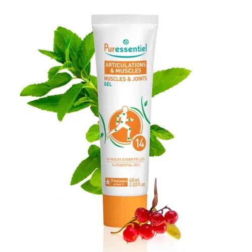 Muscle and Joints - Gel Bio antireumatic cu 14 uleiuri esentiale, 60ml, Puressentiel