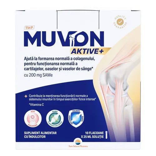 Muvon Active+ 25ml, 10 flacoane, Sun Wave Pharma
