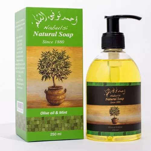 Nabulsi Sapun Lichid de Mana x 250 ml -Ulei de Masline si Menta