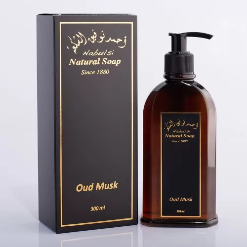 Sapun Lichid de mana cu oud&mosc, 300 ml, Nabulsi