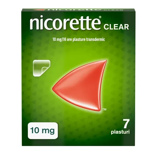 Plasturi transdermici cu nicotina, 10 mg/16 h, 7 bucati, Nicorette