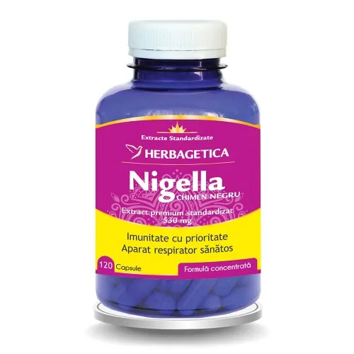Nigella chimen negru, 120 capsule, Herbagetica