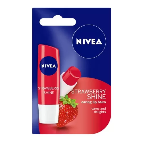 Balsam de buze Strawberry Shine, 4.8 g, Nivea