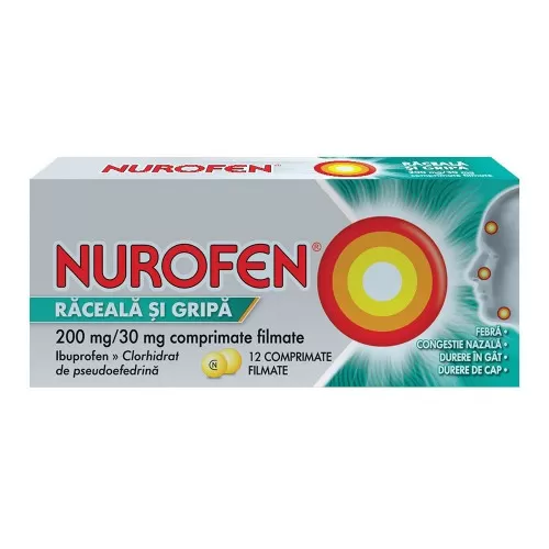 Nurofen Raceala Si Gripa -comprimate filmate x 12, Reckit