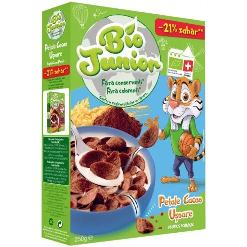 Nutrivita Bio Junior Cereale Petale Cacao Usoare x 250gr
