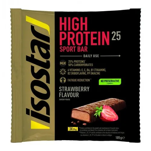 Nutrivita Isostar High Protein Baton Capsuni 35gr -buc x 3