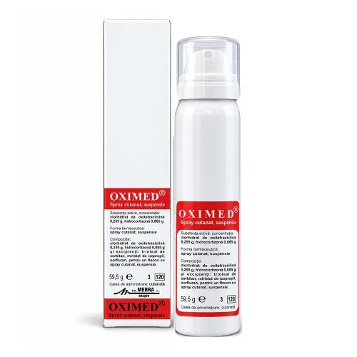 Oximed spray cutanat, 59,5 g, Mebra