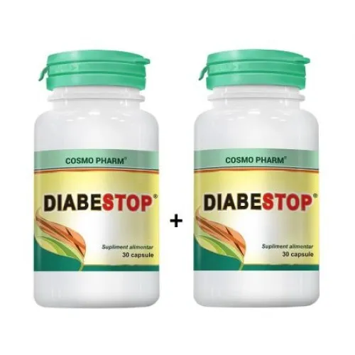 Pachet Diabestop, 30 capsule + 30 capsule, Cosmopharm