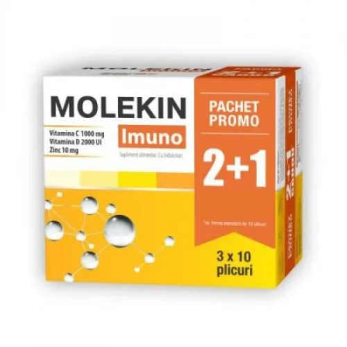 Pachet Molekin Imuno, 20 + 10 plicuri, Zdrovit
