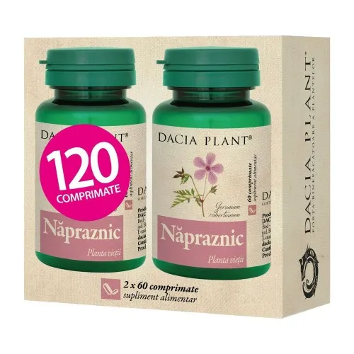 Pachet Napraznic 1+1 Gratuit, 2 x 60 comprimate, Dacia Plant