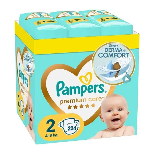 Pampers nr 2 Premium Care 4-8 kg, 224 buc