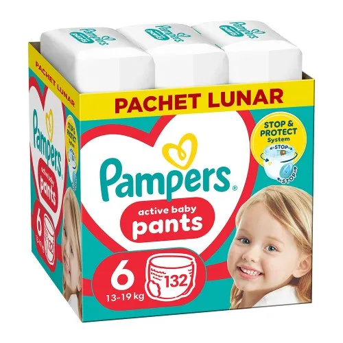 Pampers Nr. 6 Pants 14-19 kg Scutece Chilotel, 132 buc, P&G