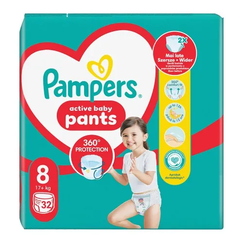 Pampers nr 8 Pants 19+ kg, 32 buc