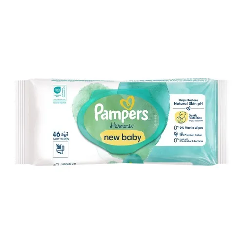 Servetele Harmonie New Baby, 46 buc, Pampers