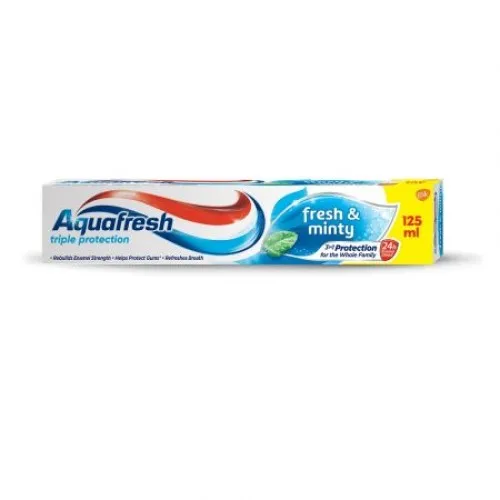 Pasta de dinti tripla protectie Fresh & Minty Aquafresh, 125 ml, Gsk