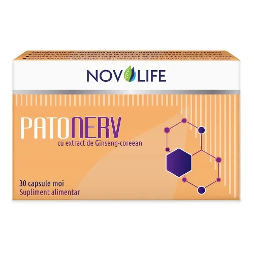 Patonerv, cu extract de Ginseng-coreean, 30 capsule moi