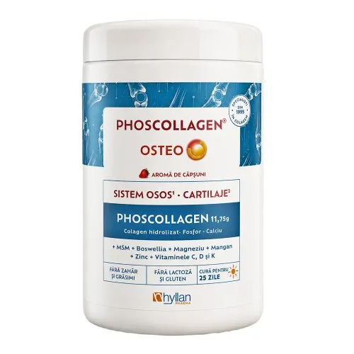 Phoscollagen Osteo Aroma Capsuni, 340g, Hyllan