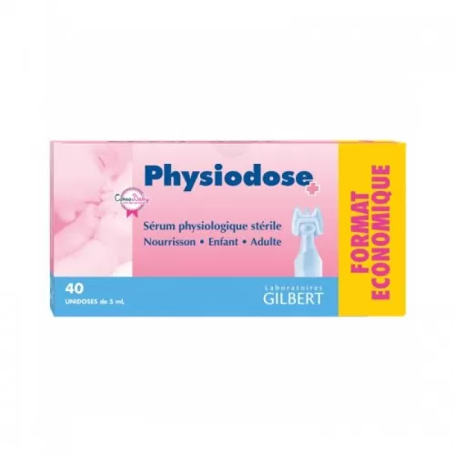Ser fiziologic Physiodose, 5 ml, 40 monodoze, Gilbert