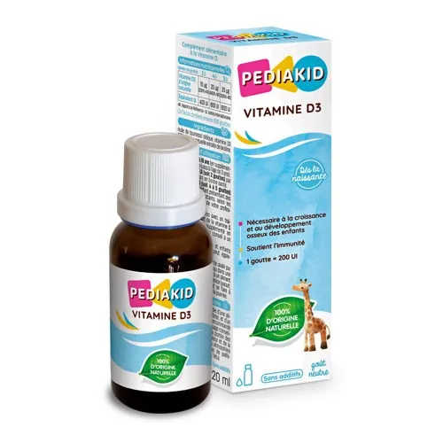 Picaturi Vitamin D3 200UI, 20ml, Pediakid
