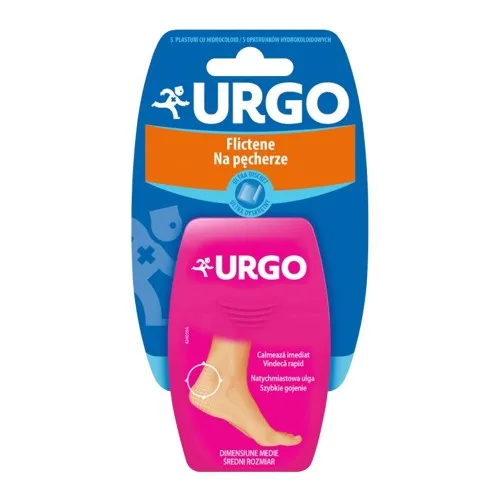 Plasturi mediu pentru tratament flictene Ultra Discret, 5 plasturi, Urgo